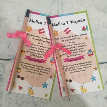 Yaz Temalı Kişiye Özel Tohum Kalemi 6 Adet