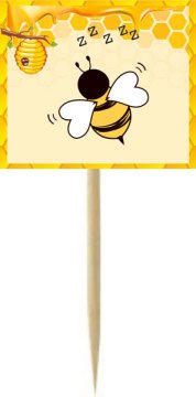 Arı Temalı Kişiye Özel Küçük Kürdan2  12 Adet