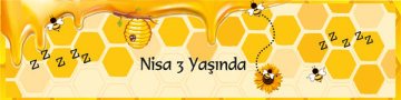 Arı Temalı Kişiye Özel Peçete Sargısı 6 Adet