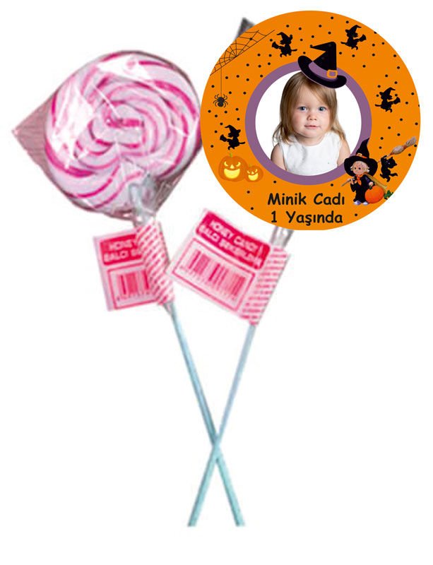 Minik Cadı Kişiye Özel Şeker 6 Adet