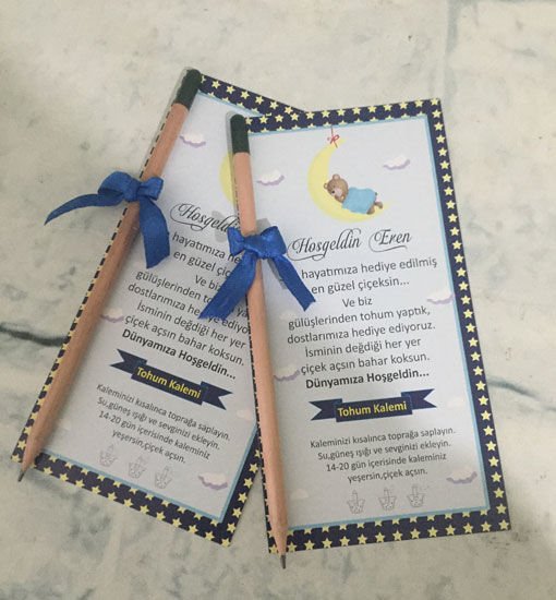 Aydede Temalı Kişiye Özel Tohum Kalemi 6 Adet