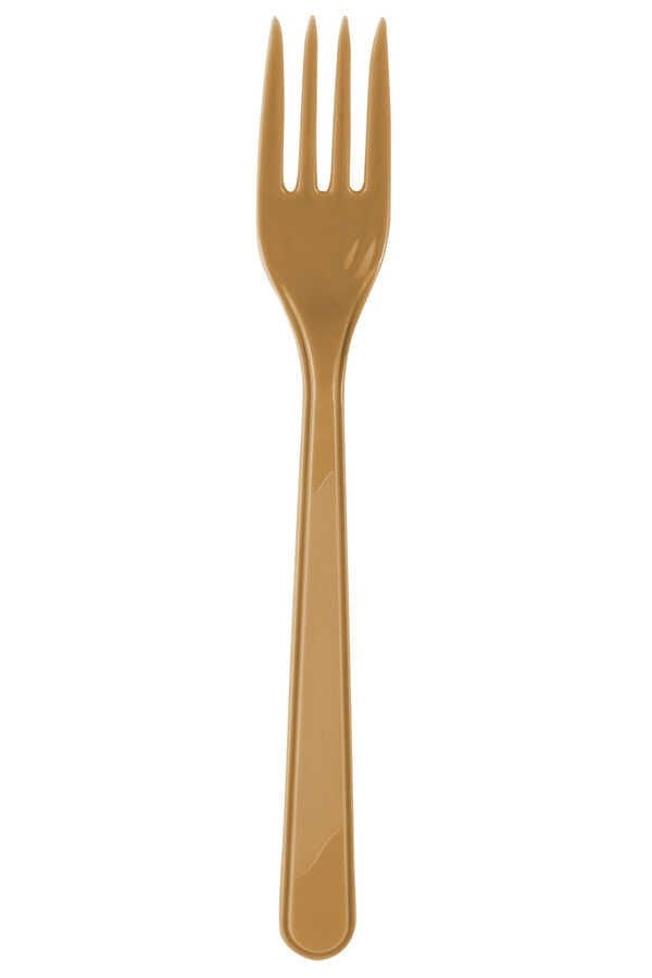 Altın Plastik Çatal 10'lu