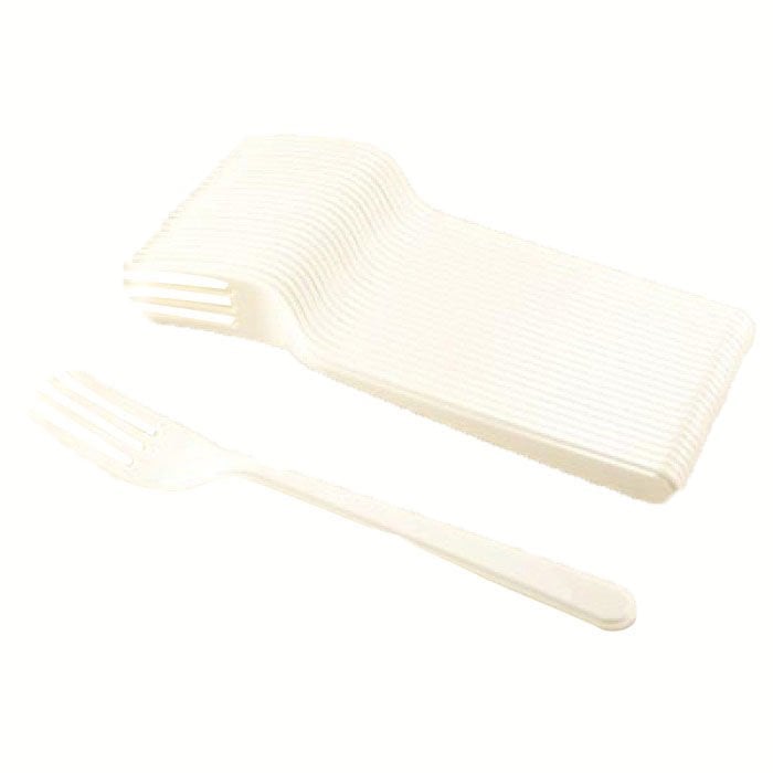 Beyaz Plastik Çatal 25 Adet