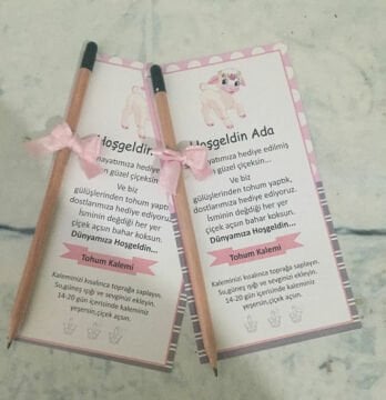 Kuzu Temalı Kişiye Özel Tohum Kalemi 6 Adet