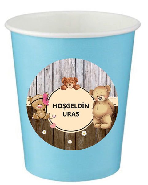 Ayıcık Temalı Kişiye Özel Bardak 6 Adet