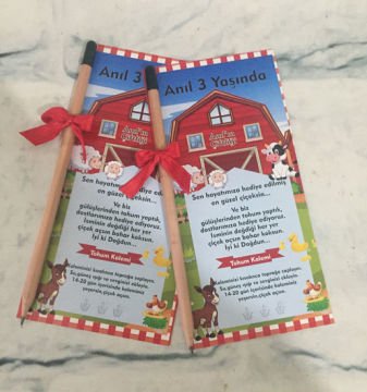 Çiftlik Temalı Kişiye Özel Tohum Kalemi 6 Adet