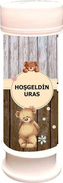 Ayıcık Temalı Kişiye Özel Köpük 6 Adet