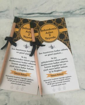 Şehzade 2 Temalı Kişiye Özel Tohum Kalemi 6 Adet