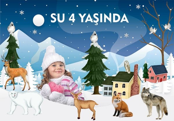 Kış Temalı Kişiye Özel Afiş