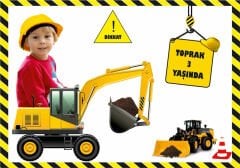 İnşaat Temalı Kişiye Özel Magnet 10 Adet