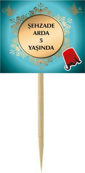 Şehzade Temalı Kişiye Özel Küçük Kürdan1  12 Adet