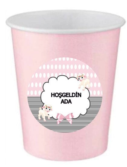 Kuzu Temalı Kişiye Özel Bardak 6 Adet