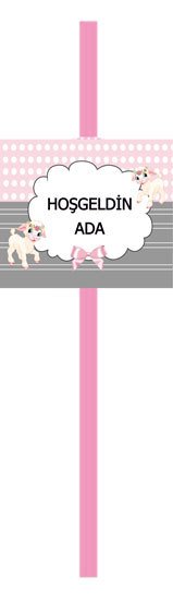 Kuzu Temalı Kişiye Özel Pipet 6 Adet