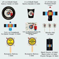 Okçu Temalı Doğum Günü Seti 10 Kişilik