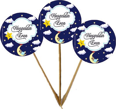 Aydede Kişiye Özel Kürdan Süs 12 Adet