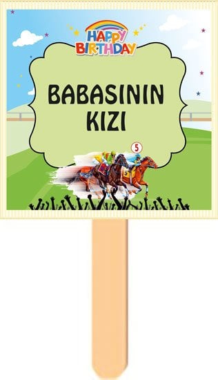 At Yarışı Jokey Temalı Konuşma Balonu 7