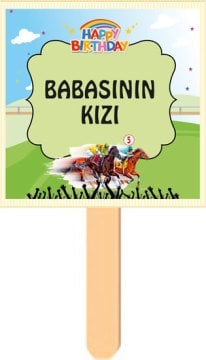 At Yarışı Jokey Temalı Konuşma Balonu 7