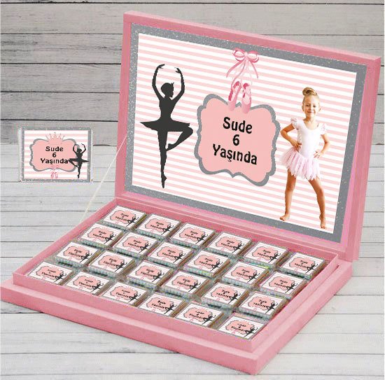 Balerin Temalı Kişiye Özel Çikolata