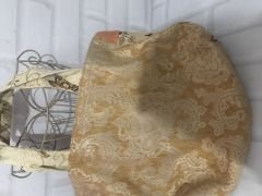 Otantik El Dikimi Astarlı Kadife Kumaş Çantası