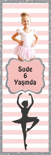 Balerin Temalı Kişiye Özel Kitap Ayracı 6 Adet