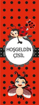 Uğur Böceği Temalı Kişiye Özel Kitap Ayracı 6 Adet