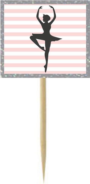 Balerin Temalı Kişiye Özel Küçük Kürdan2  12 Adet