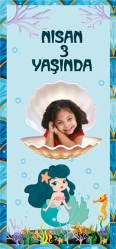 Deniz Kızı Temalı Kişiye Özel Kitap Ayracı 6 Adet