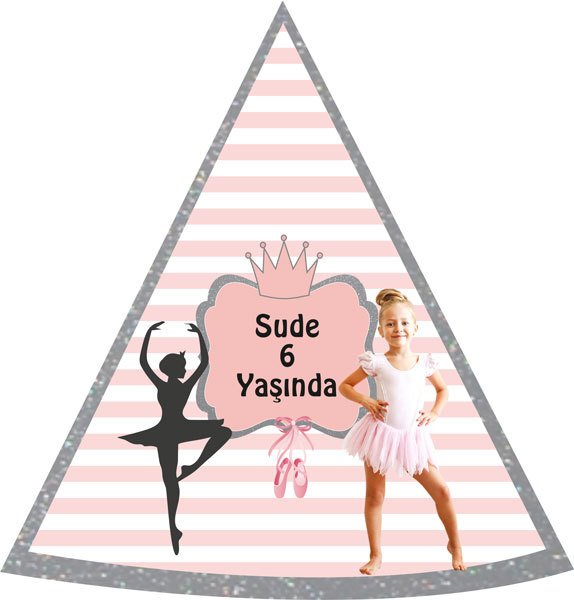 Balerin Temalı Kişiye Özel Şapka 6 Adet