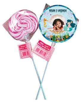 Deniz Kızı Temalı Kişiye Özel Şeker 6 Adet