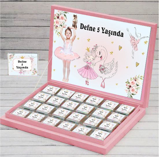 Balerin 2 Temalı Kişiye Özel Çikolata