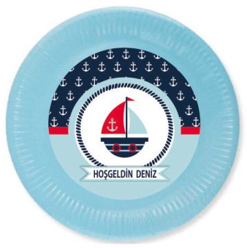 Denizci Temalı Kişiye Özel Tabak 6 Adet