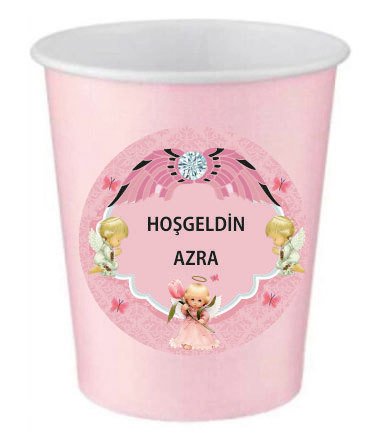 Melek Temalı Kişiye Özel Bardak 6 Adet