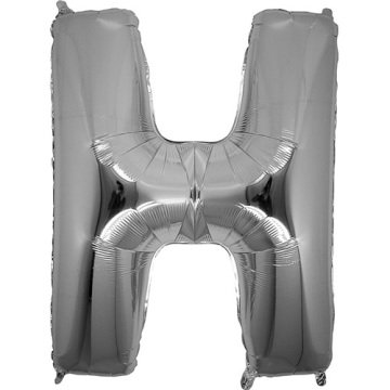 H Harf Folyo Balon Gümüş 1 Adet / 1 Metre