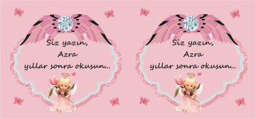 Melek Temalı Kişiye Özel Hatıra Kartı 6 Adet