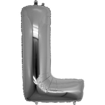 L Harf Folyo Balon Gümüş 1 Adet / 1 Metre