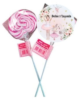 Balerin 2 Temalı Kişiye Özel Şeker 6 Adet