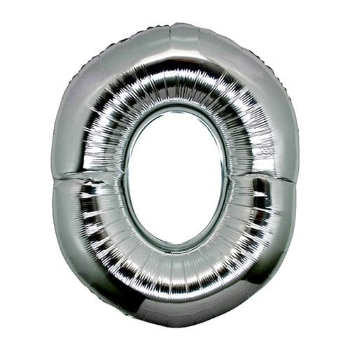 O Harf Folyo Balon Gümüş 1 Adet / 1 Metre