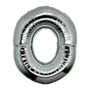 O Harf Folyo Balon Gümüş 1 Adet / 1 Metre