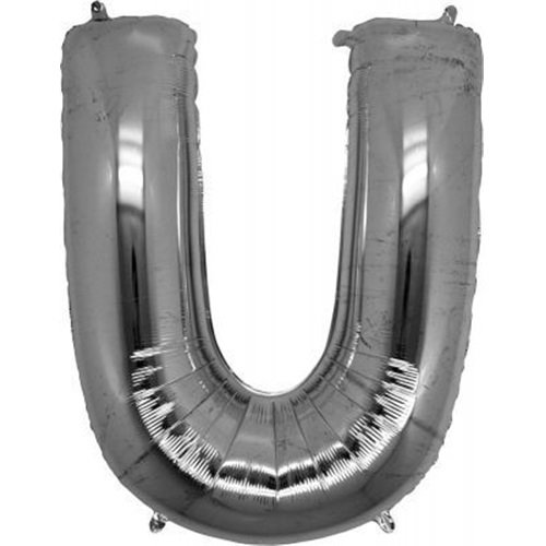 U Harf Folyo Balon Gümüş 1 Adet / 1 Metre