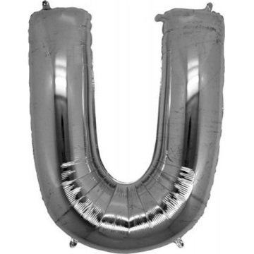 U Harf Folyo Balon Gümüş 1 Adet / 1 Metre