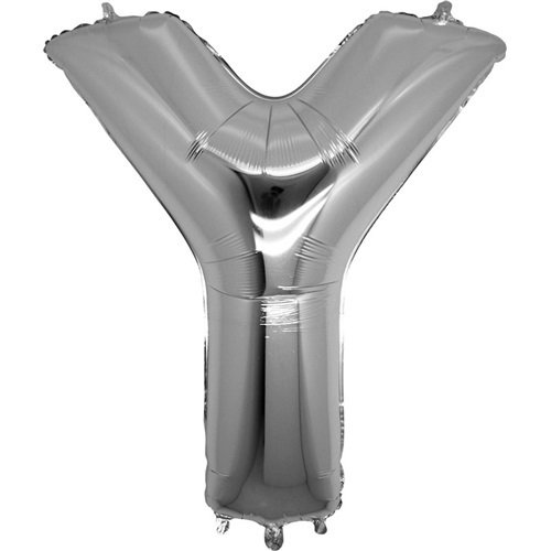 Y Harf Folyo Balon Gümüş 1 Adet / 1 Metre