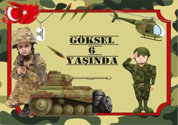 Asker Temalı Kişiye Özel Magnet 10 Adet