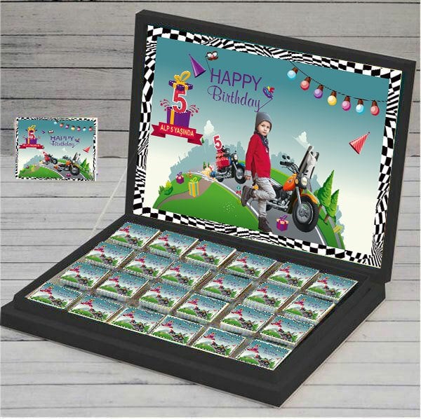 Motor Temalı Kişiye Özel Çikolata