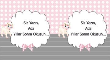 Kuzu Temalı Kişiye Özel Hatıra Kartı 6 Adet