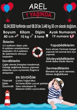 Denizci 2 Temalı Kişiye Özel Anı Magneti 1 Adet