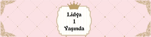 Prenses Temalı Kişiye Özel Peçete Sargısı 6 Adet