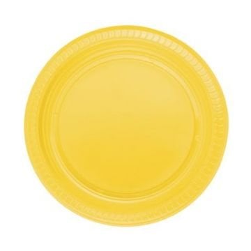 Sarı Plastik Tabak 25 Adet