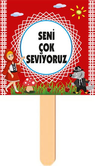 Kırmızı Başlıklı Kız Temalı Konuşma Balonu 10