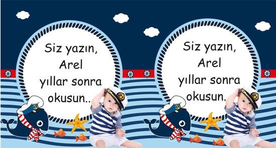 Denizci Temalı Kişiye Özel Hatıra Kartı 6 Adet