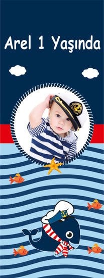 Denizci 2 Temalı Kişiye Özel Kitap Ayracı 6 Adet